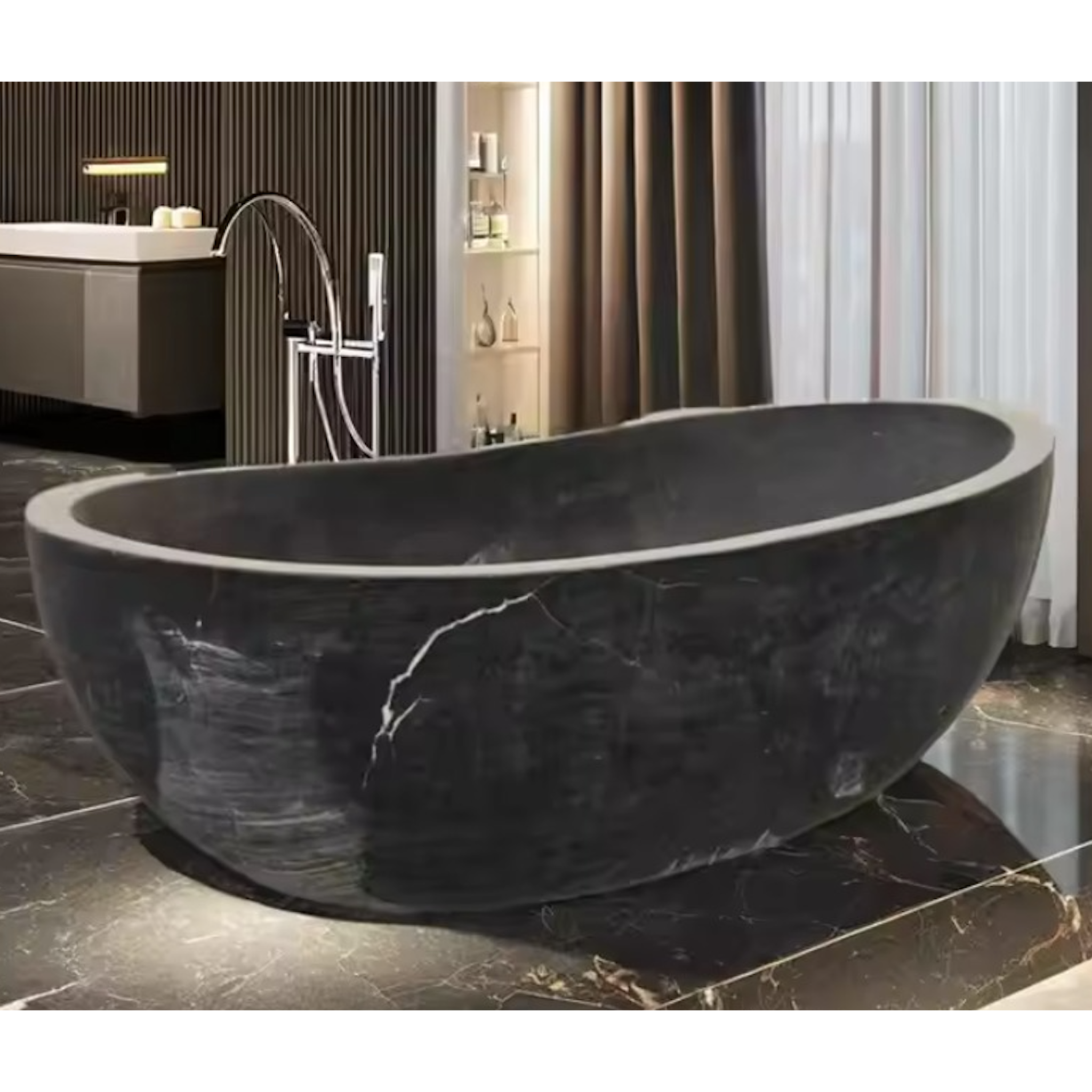 Eclipse Carve Stone Bath